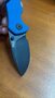 GEO D2 Black Stonewashed, G10 Blue, Liner lock GEO2102A