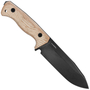 Lionsteel Fixed blade, CPM 3V OLD BLACK blade,  NATURAL  CANVAS  handle with Kydex sheath T6B 3V CVN
