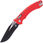 Microtech AMPHIBIAN RAM-LOK S/E BLACK STANDARD FLUTED ALUMINUM RED 137RL-1FLRD