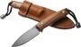 Lionsteel Fixed knife m390 blade Santos wood handle, leather sheath, Ti Pearl M1 ST