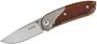 Lionsteel MINI Santos wood handle and titanium Bolster, D2 blade, with clip 8200 ST