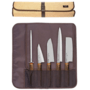 Dellinger Set of 4 japan knives and sharpening steel in rolling bag Pirge TITAN®