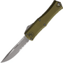 Microtech HERA II MINI S/E APOCALYPTIC PART SERRATE OD GREEN 1703M-11APOD