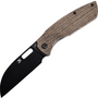 Kansept Convict Black Stonewashed 154CM Brown Micarta T1023A1