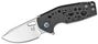 Fox Knives FX-526 CFBL Jesper Voxnaes Suru Fliper Satin Blade CF Frame Hardware Blue