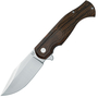 Fox-Knives FOX EAST WOOD TIGER FOLDING KNIFE STAINLESS STEEL CPM-S90VN SATIN BLADE, ZIRCOTE WOOD HAN