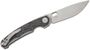 MKM ECLIPSE – MAGNACUT SATIN bld - Ti FRAME, DARK MATTER BLACK CF OVERLAY Linerlock MK EL-GYCF 