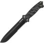 Schrade Lg Cu Lamă Fixă, Oțel Carbon Înalt SK5, Lamă Acoperită cu Pulbere Neagră, Capăt Metalic, Bal