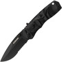 Schrade Black Dual Action 40% Ser Assist/Manual Folder, Oțel AUS-8. Liner Lock, Actuator deget, Th