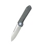 Kubey Royal Frame Lock EDC Pocket Knife Front Flipper Flame 6AL4V Titanium Handle KB321N
