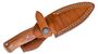Lionsteel Fixed Blade SLEIPNER satin Santos wood handle, leather sheath B35 ST