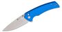 Sencut Serene Bright Blue Aluminum HandleSatin Finished D2 BladeButton Lock S21022B-4