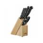Tramontina Ultracorte 6 db/szett kés ollóval fa állványban, fekete 23899/060