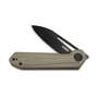 Kubey Royal Nest Liner Lock Edc Pocket Knife Front Flipper Tan G10 Handle Ku321e