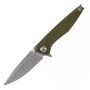 ANV Knives ANVZ300-011 Z300 Sleipner Stonewash PLain Edge Liner Lock G10 Olive