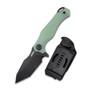 Cubey Golf Fixed Aus-10 Blade Knife Jade G-10 Handle with Kydex Sheath K230d