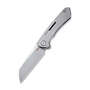 WE Mini Buster Knife Gray Ti Handle Polished Bead Blasted CPM-20CV 2003A