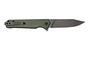 QSP Knife Mamba V2, Black Stonewash D2 Blade, Green Micarta Handle QS111-I2