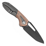 KANSEPT Thoth Blackwash CPM 20CV 0.137''/3.5mm Gray Anodized Titanium +Brown Micarta K1075T2