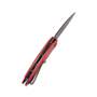 KUBEY Leaf Liner Lock Front Flipper Folding Knife Red G10 Handle KU333B