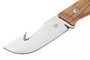 Fox-Knives Ejector Fixed Knife Stainless Steel Becut Satin Blade, Olive Wood Handle FX-663 OL