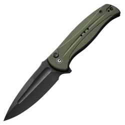 CIVIVI Incindie OD Green G10 HandleBlack Stonewashed 14C28N BladeButton Lock C - KNIFESTOCK