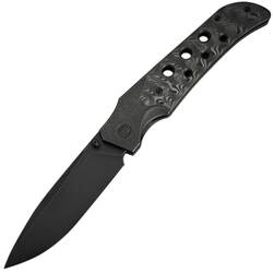 WE Black Titanium Handle With Rose Carbon Fiber InlayBlack Stonewashed CPM 20CV - KNIFESTOCK