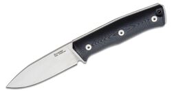 Lionsteel Fixed Blade SLEIPNER satin G10 handle, leather sheath B35 GBK - KNIFESTOCK