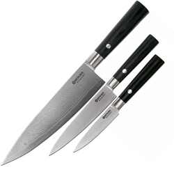 Böker Manufaktur 130420SET Set Kochmesser 3 st. Schwarz - KNIFESTOCK