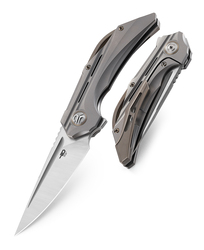 Bestech VIGIL M390, Satin, Titanium, Gray BT2201A - KNIFESTOCK