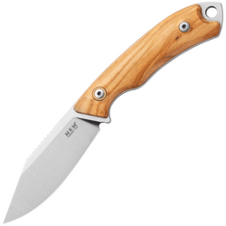 MKM POCKET TANGO 4 - MUK Satin Fixed bld, OLIVE WOOD  MK PT4-O - KNIFESTOCK