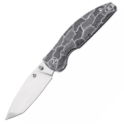 QSP Knife Turtle Punk, Liner lock, 14C28N stonewashed, Black/Whtie G10 QS158-B1 - KNIFESTOCK