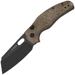 Kizer C01C 2.9 BS ELMAX, Matt DLC Ultra, Norplex UltreX™ Micarta Ki3488.29BSA2 - KNIFESTOCK
