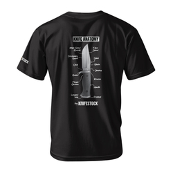 Knifestock Knife Anatomy tričko, Čierna XXL - KNIFESTOCK