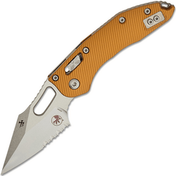 Microtech Stitch - RAM-LOK™ S/E Fluted Tan Stonewash Partial Serrated 169RL-11FL - KNIFESTOCK