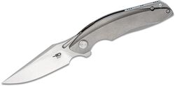 Bestech GHOST S35VN, Stone Wash+Flat Satin, Tianium, Grey BT1905A - KNIFESTOCK