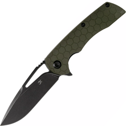 Kansept Kryo Black Ti-coated D2 Soccer Pattern Green G10 T1001A6 - KNIFESTOCK