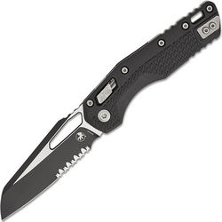 Microtech MSI® S/E Tri-Grip Black Injection Molded Black Blade with Beadblast Ha - KNIFESTOCK