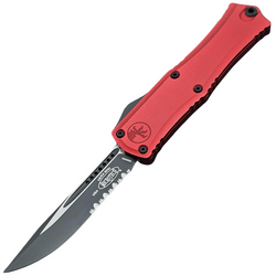 Microtech HERA II MINI S/E BLACK PART SERRATE RED 1703M-2RD - KNIFESTOCK