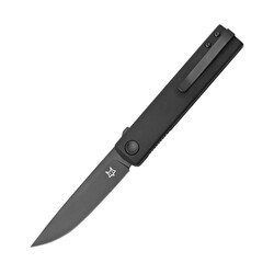 Fox Knives FOX CHNOPS FOLDING KNIFE STAINLESS STEEL BECUT TOP SHIELD BLADE,ALUMINIUM BLACK HANDLE FX - KNIFESTOCK