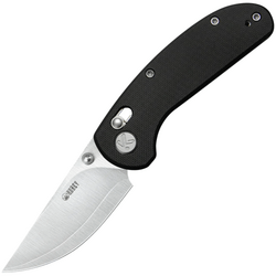 Kubey Sparrow Satin San Mai AUS-10 ,Black G10 KU449A - KNIFESTOCK