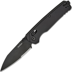 Kershaw Bel Air 6105BLKST Black PVD MagnaCut Serrated, Black Aluminum, pocket knife - KNIFESTOCK