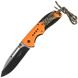 CJH Einhandmesser, orange/Paracord - KNIFESTOCK