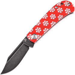 Kansept Bevy Red G10 with Snowflake Print - KNIFESTOCK