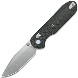 GEO Knife Ethereal Cutter SW M390 Blade Black Carbon Fiber - KNIFESTOCK