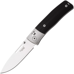 LionSteel NINI Folding knife M390 satin blade, Ti BOLSTER, BLACK G10 handle NN2 GBK - KNIFESTOCK