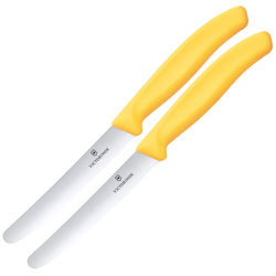 Victorinox Nôž na ovocie a  zeleninu (2ks), 11cm,  zubkovaný, žltý 6.7838.2C1 - KNIFESTOCK