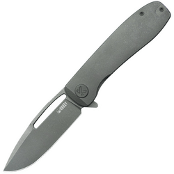 KUBEY Supercell Darkwashed 14C28N Blade Darkblast Titanium Linerlock KU353C - KNIFESTOCK