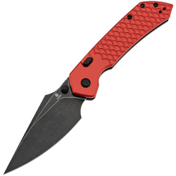Tenable Knives Fenrir Blackwash Nitro V, Röd Anodiserad Aluminium + Fiskfjäll - KNIFESTOCK