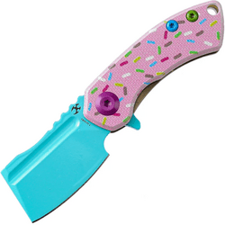 Kansept Mini Korvid Light Blue Coating 154CM G10 with Pink Donut Print T3030B1 - KNIFESTOCK